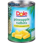 Dole Dole Pineapple Tidbits In Pineapple Juice 20 oz., PK12 01513